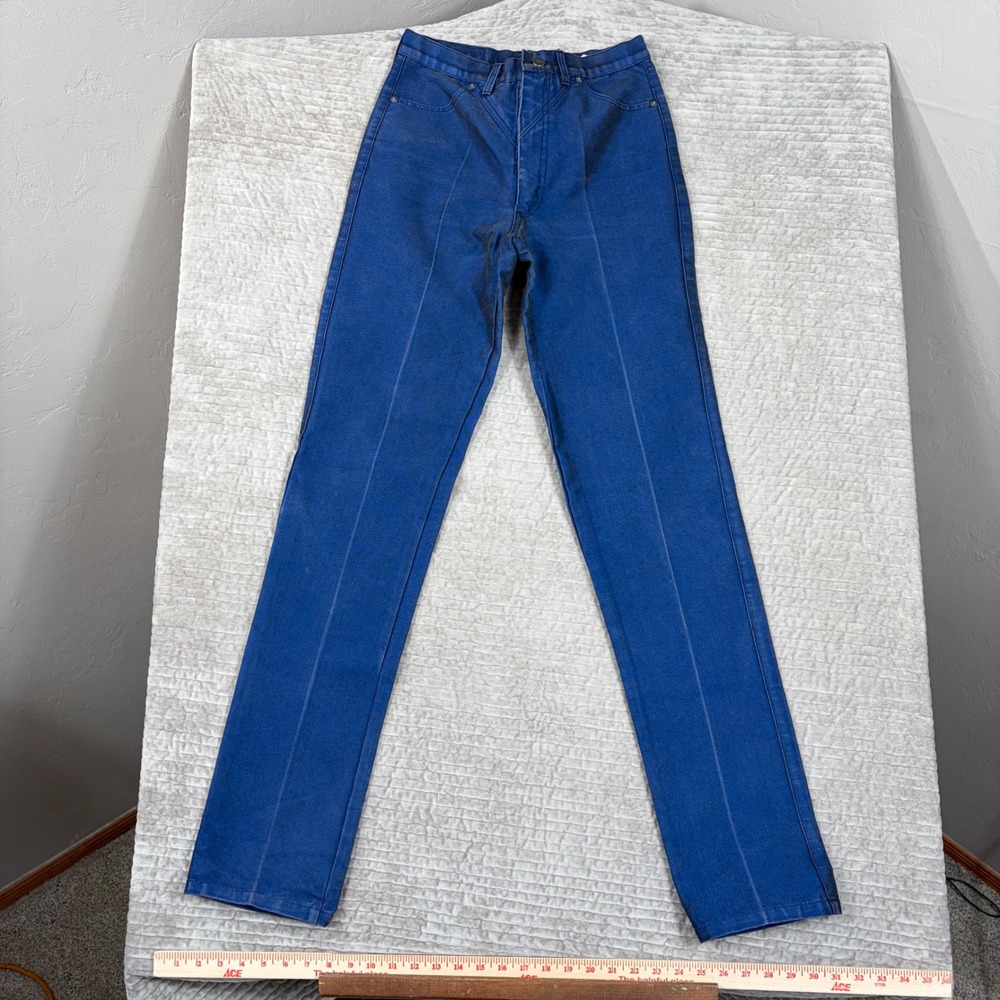 Vintage Roughrider by Circle T Western Jeans Blue Lace Up Back Concho Size 5/6